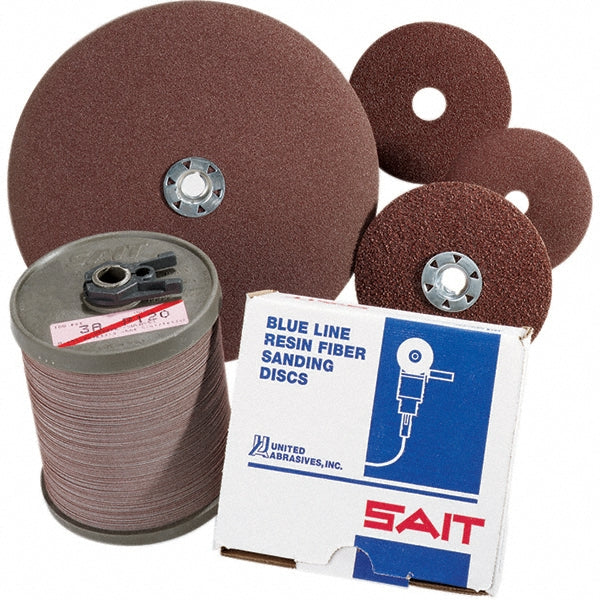 Sait 53036 Fiber Disc  5" Disc Dia, 7/8" Hole, Arbor Hole, 36 Grit, Aluminum Oxide