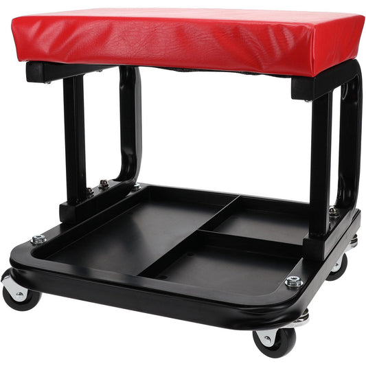 Pro-Source TR6100A 260 Lb Capacity, 4 Wheel Creeper Seat with Tray