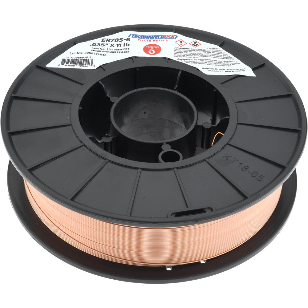 Techniweld USA 70S603511 MIG Welding Wire ER70S6, 0.0350" Dia, Carbon Steel