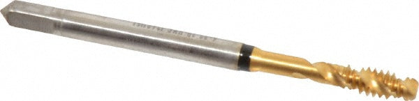 Guhring 9039340035050 Spiral Flute Tap #6-32 UNC, 2 Flutes, Modified Bottoming, 2B Class of Fit, Cobalt, TIN Coated