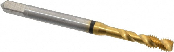 Guhring 9039350041660 Spiral Flute Tap #8-36, UNF, 2 Flute, Modified Bottoming, 2B Class of Fit, Cobalt, TiN Finish