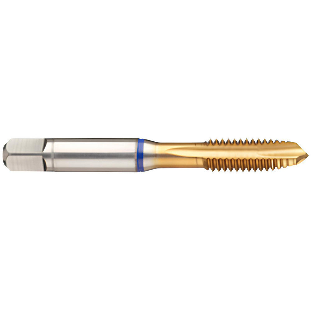 Guhring 9039060120000 Spiral Point Tap M12x1.75 Metric, 4 Flutes, Plug Chamfer, 6H Class of Fit, High-Speed Steel-E-PM, TiN Coated