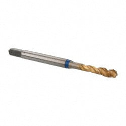Guhring 9039090040000 Spiral Flute Tap M4 x 0.70, Metric Coarse, 3 Flute, Modified Bottoming, 6H Class of Fit, Powdered Metal, TiN Finish