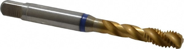 Guhring 9039090060000 Spiral Flute Tap M6 x 1.00, Metric Coarse, 3 Flute, Modified Bottoming, 6H Class of Fit, Powdered Metal, TiN Finish