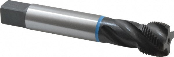 Emuge CU503200.5053 Spiral Flute Tap 1-1/8-12 UNF, 4 Flutes, Modified Bottoming, 2B Class of Fit, Cobalt, Oxide Coated