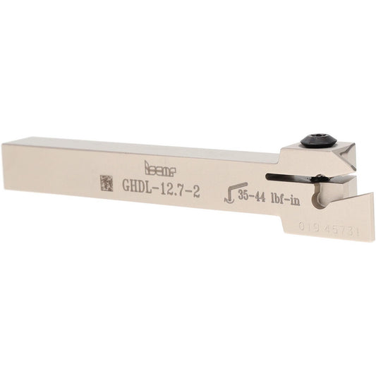 Iscar 2800077 Indexable Grooving-Cutoff Toolholder GHDL 12.7-2, 0.016 to 1/8" Groove Width, 0.32" Max Depth of Cut, Left Hand