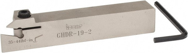 Iscar 2800152 Indexable Grooving-Cutoff Toolholder GHDR 19-2, 0.016 to 1/8" Groove Width, 0.33" Max Depth of Cut, Right Hand