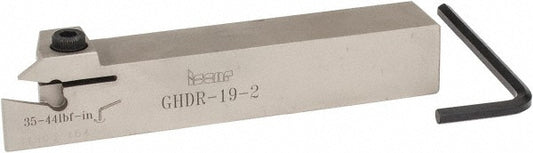 Iscar 2800152 Indexable Grooving-Cutoff Toolholder GHDR 19-2, 0.016 to 1/8" Groove Width, 0.33" Max Depth of Cut, Right Hand
