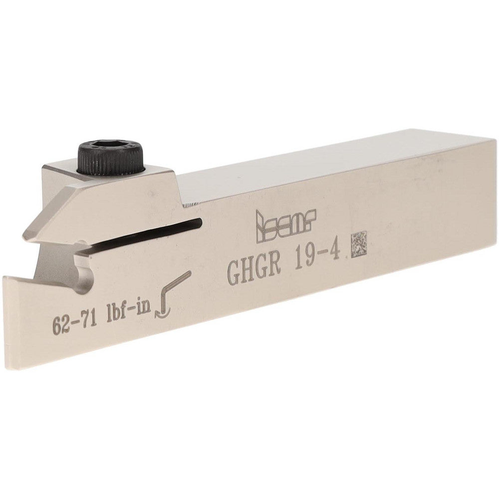 Iscar 2800262 Indexable Grooving-Cutoff Toolholder GHGR 19-4, 0.15 to 0.19" Groove Width, 0.79" Max Depth of Cut, Right Hand