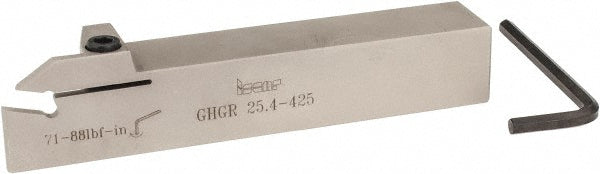 Iscar 2800653 Indexable Grooving Toolholder GHGR 25.4-425, External, Right Hand, 2" Max Workpiece Dia