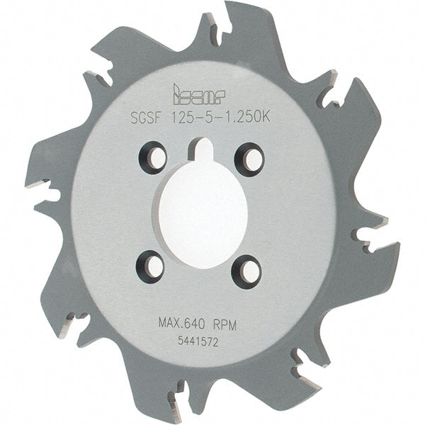 Iscar 2300960 Indexable Slotting Cutter 0.2200" Cutting Width, 4.9200" Cutter Dia, Arbor Connection, 1.3600" Depth of Cut, 1.2500" Hole Dia, 1.2500" Shank Dia