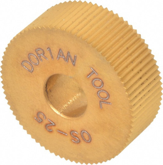 Dorian Tool 73310125614 1" Diam, 90&deg Tooth Angle, 25 TPI, Standard (Shape), Form Type High Speed Steel Straight Knurl Wheel