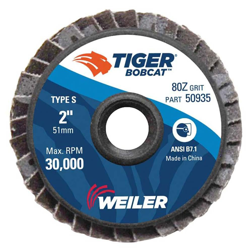 Weiler 50935 Flap Disc  2" Dia, 80 Grit, Zirconia Alumina, Type 27