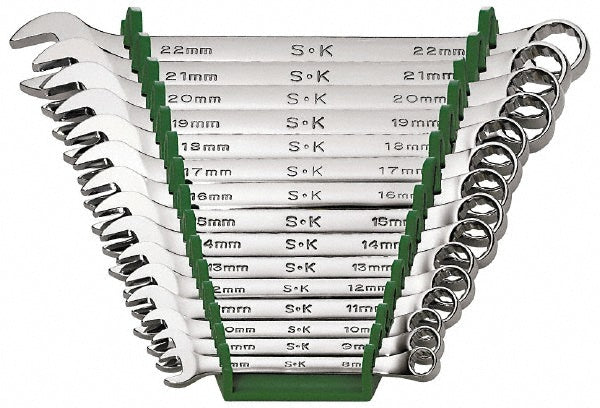 SK 86255 Combination Wrench Set 15 Pc, 1/4 to 1" Wrench, Inch