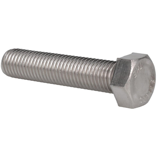 Value Collection R56000256 Hex Head Cap Screw 3/4-10, 3-1/2" Length Under Head, Grade 316 Stainless Steel, Bright/Uncoated Finish