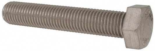 Value Collection R56000268 Hex Head Cap Screw 7/8-9, 5" Length Under Head, Grade 316 Stainless Steel, Bright/Uncoated Finish