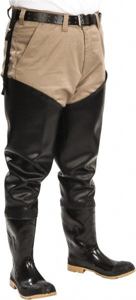 Dunlop Protective Footwear 86056.12 Hip & Chest Wader  High-Leg Boot,  Black,  PVC,  Size 12
