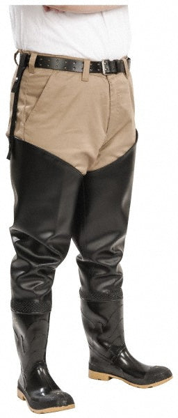 Dunlop Protective Footwear 86056.13 Hip & Chest Wader  High-Leg Boot,  Black,  PVC,  Size 13