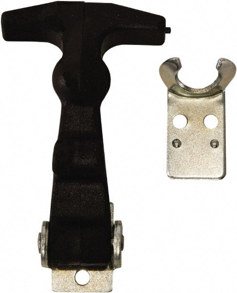 Buyers Products WJ195 Hood Door Latch 4" OAL, 2.38" OAW, 1/2" OAH, Rubber, Plain Finish