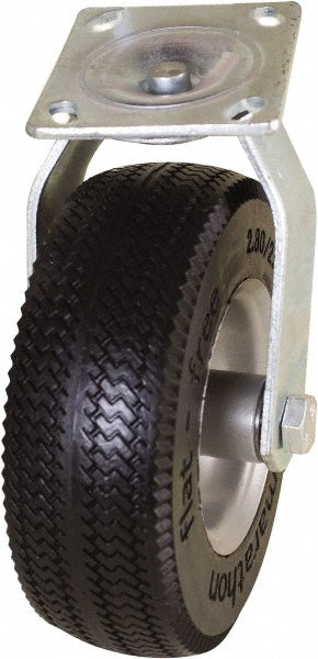 Marathon Industries 00316 Swivel Top Plate Caster Polyurethane, 8" Wheel Dia, 3-19/64" Wheel Width, 275 lb Capacity, 10" OAH