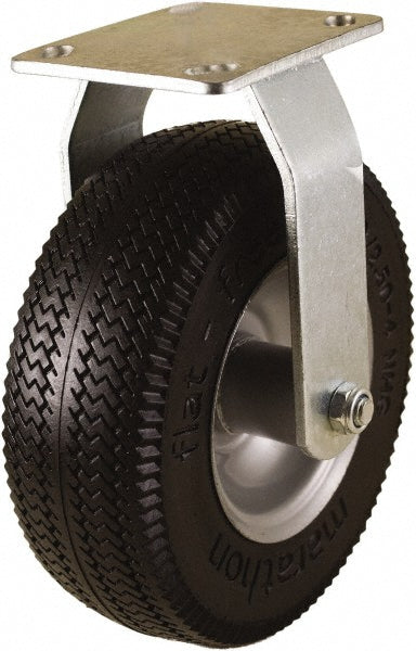 Marathon Industries 00315 Rigid Top Plate Caster Polyurethane, 8" Wheel Dia, 3-19/64" Wheel Width, 275 lb Capacity, 10" OAH