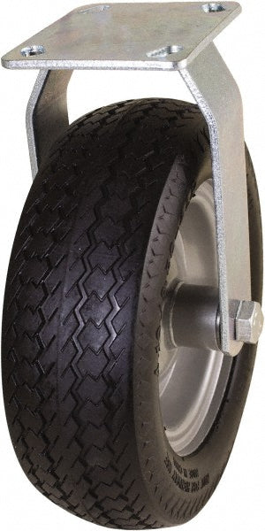 Marathon Industries 00301 Rigid Top Plate Caster Polyurethane, 10" Wheel Dia, 3-19/64" Wheel Width, 300 lb Capacity, 12" OAH