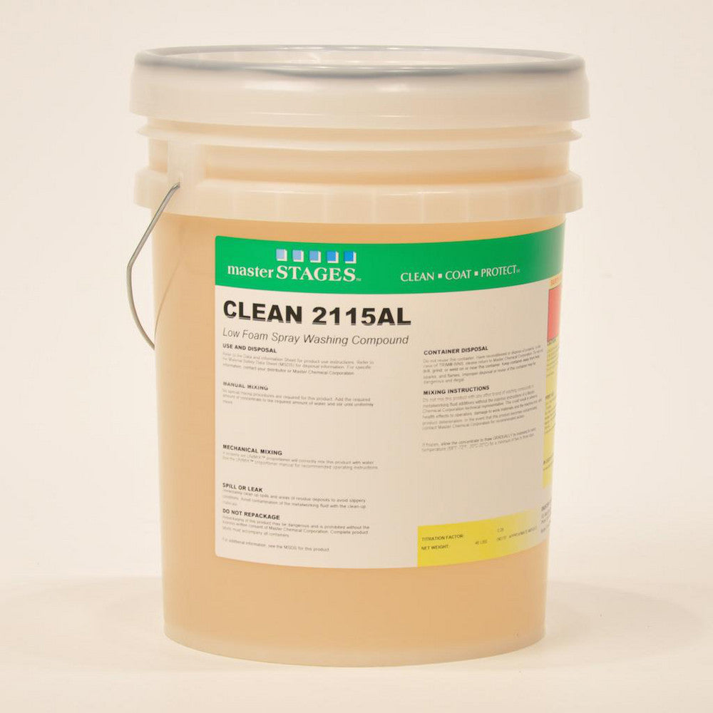 Master Fluid Solutions CL2115AL-5G Master STAGES™ CLEAN 2115AL, Low-Foam Spray Washing Compound, 5 gal Pail