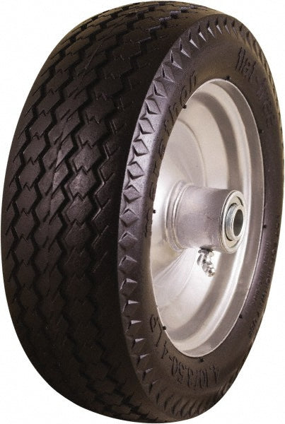 Marathon Industries 00010 3-19/64" Wide x 10-1/2" High x 4" Deep Flat Free Hand Truck Tire, Offset Axle Hub