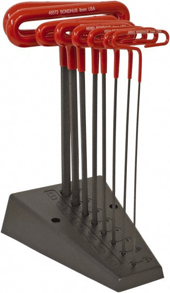 Bondhus 46589 8 Piece T-Handle Cushion Grip Hex Key Set