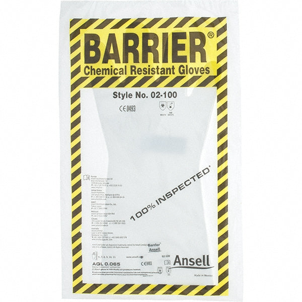 Ansell 02-100-8 Series 02-100 Chemical Resistant Gloves  2.50 Thick,  Unsupported,