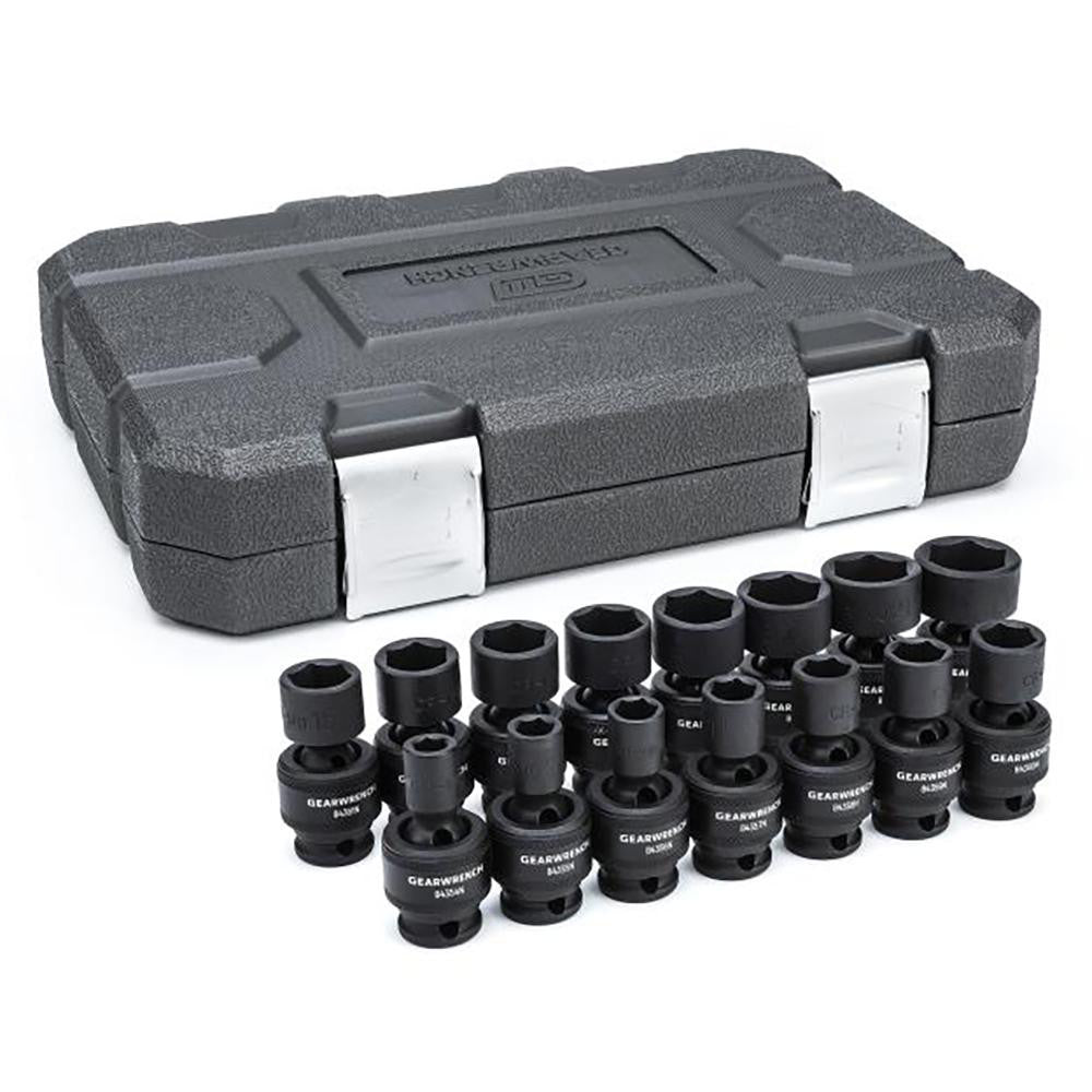 GEARWRENCH 84918N Impact Standard Universal Socket Set 15 Pc, 3/8" Drive, 8.00 to 22.00" Socket