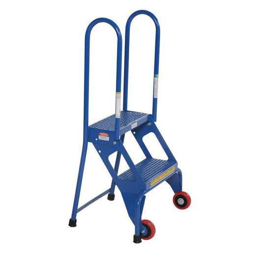Vestil FLAD-2 Carbon Steel Rolling Ladder Type 1A, 2 Step