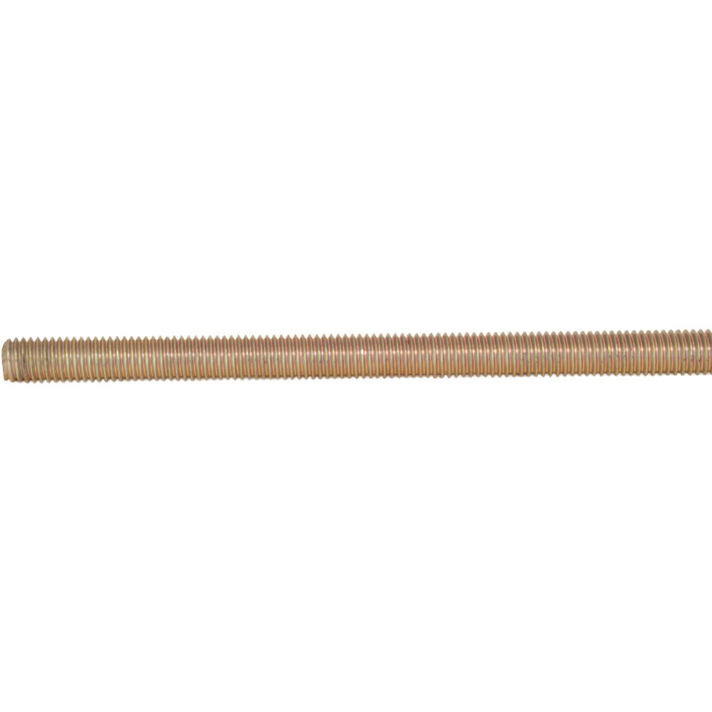 All America Threaded Products 07116 General-Purpose Threaded Rod 1/2-13, 6' OAL, Alloy Steel, Yellow Zinc Finish