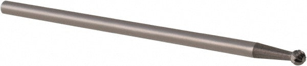 Kyocera SGS Precision Tools 17575 Abrasive Burr SD-42L3, 1/8" Cut Dia, Ball, Single Cut