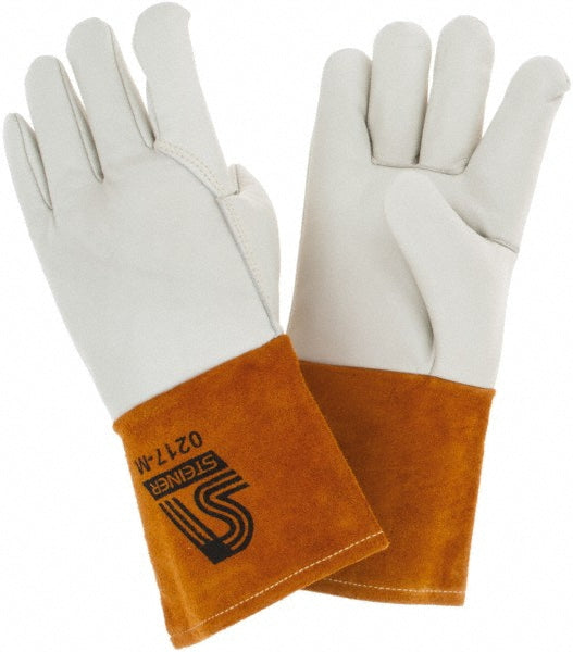 Steiner 0217-M Welding Gloves Size Medium, Cowhide Leather, MIG Welding Application