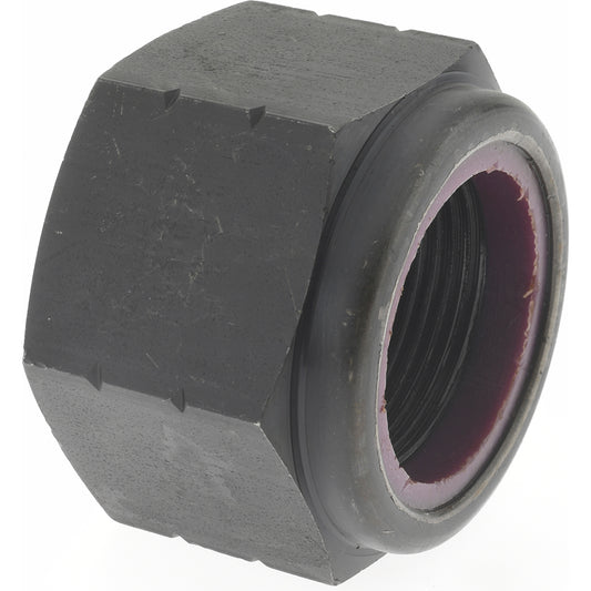 Value Collection 59NE8-242 DN Hex Lock Nut Insert, Nylon Insert, 1-1/2-12, Grade 8 Steel, Bright/Uncoated
