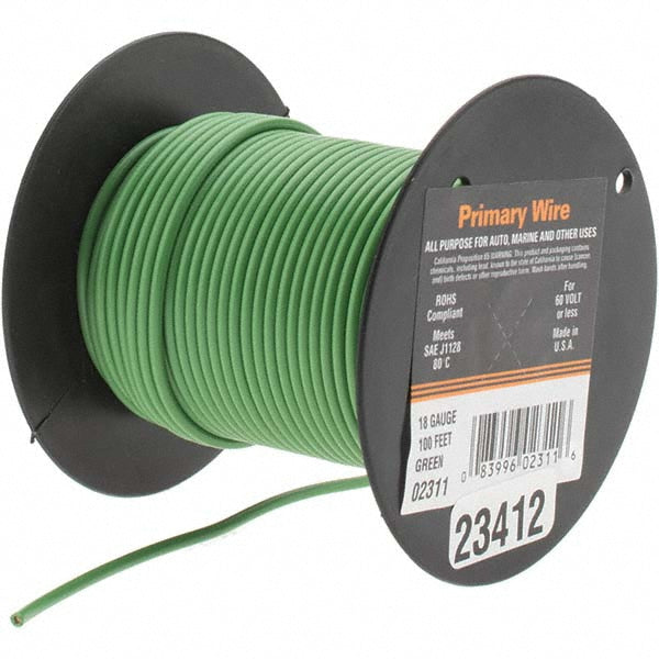 EastPenn 23412 18 AWG Automotive Plastic Insulated, Single Conductor Wire