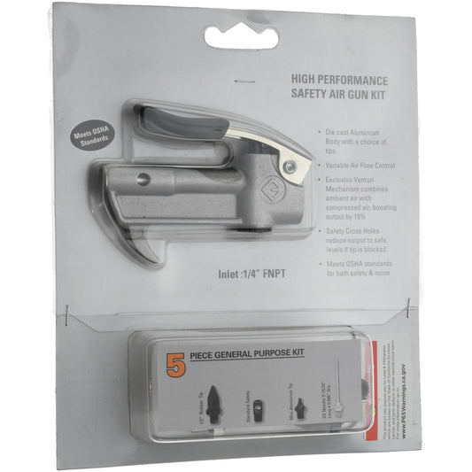 Value Collection 4010951020 5 Piece Aluminum Body Air Gun Kit