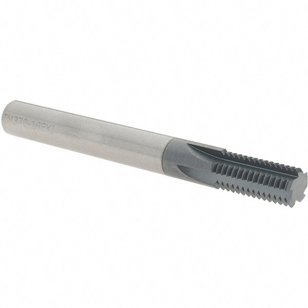 Scientific Cutting Tools, Inc. TM370-18EXJ-A Straight Flute Thread Mill #18, External, 5 Flutes, 3/8" Shank Dia, Solid Carbide
