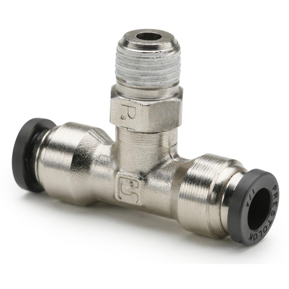 Parker W171PLP-2-2 Push-To-Connect Tube to Male & Tube to Male NPT Tube Fitting Male Run Tee, 1/8" Thread, 1/8" OD