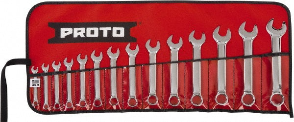 Proto J1200MES-14 Extra Short Combination Wrench Set 14 Pc, Metric