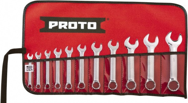 Proto J1200ES-11 Extra Short Combination Wrench Set 11 Pc, Inch