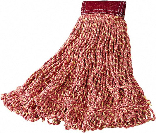 Rubbermaid FGD25306RD00 Wet Mop Loop Side Loading, Large, Red Mop, Blended Fiber