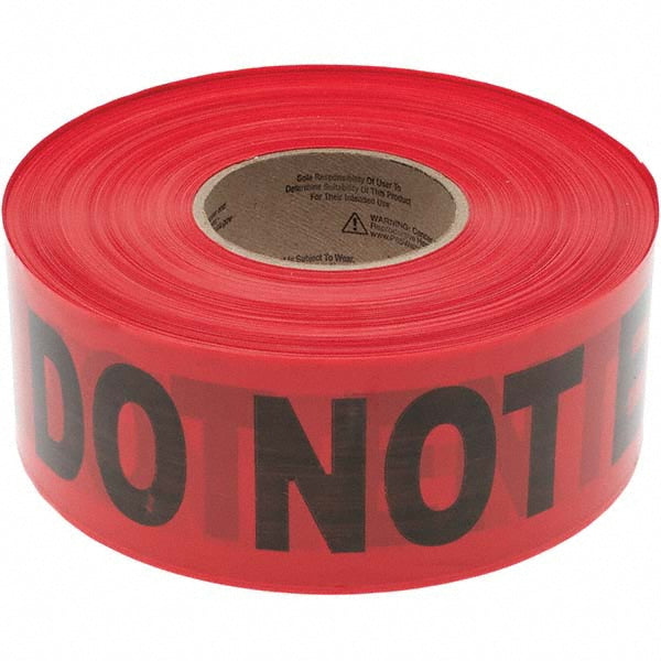INCOM Manufacturing Group BT3061 1,000' Long x 3" Wide Roll, Polyethylene, Black & Red Barricade Tape