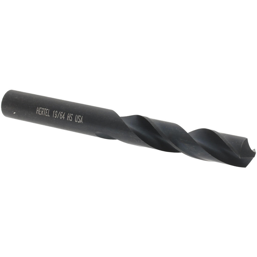 Hertel 61698544 Screw Machine Length Drill Bit 19/64" Dia, 118 &deg Point, High Speed Steel