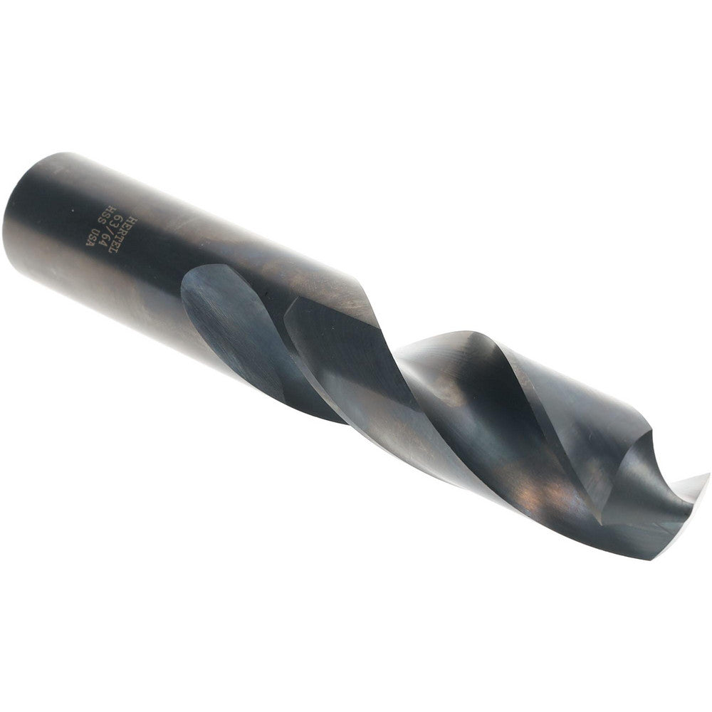 Hertel 61698692 Screw Machine Length Drill Bit 63/64" Dia, 118 &deg Point, High Speed Steel