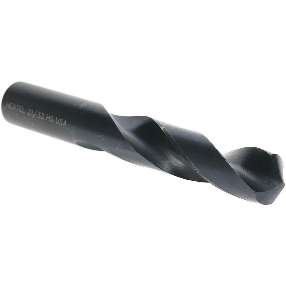Hertel 61698817 Screw Machine Length Drill Bit 21/32" Dia, 118 &deg Point, High Speed Steel