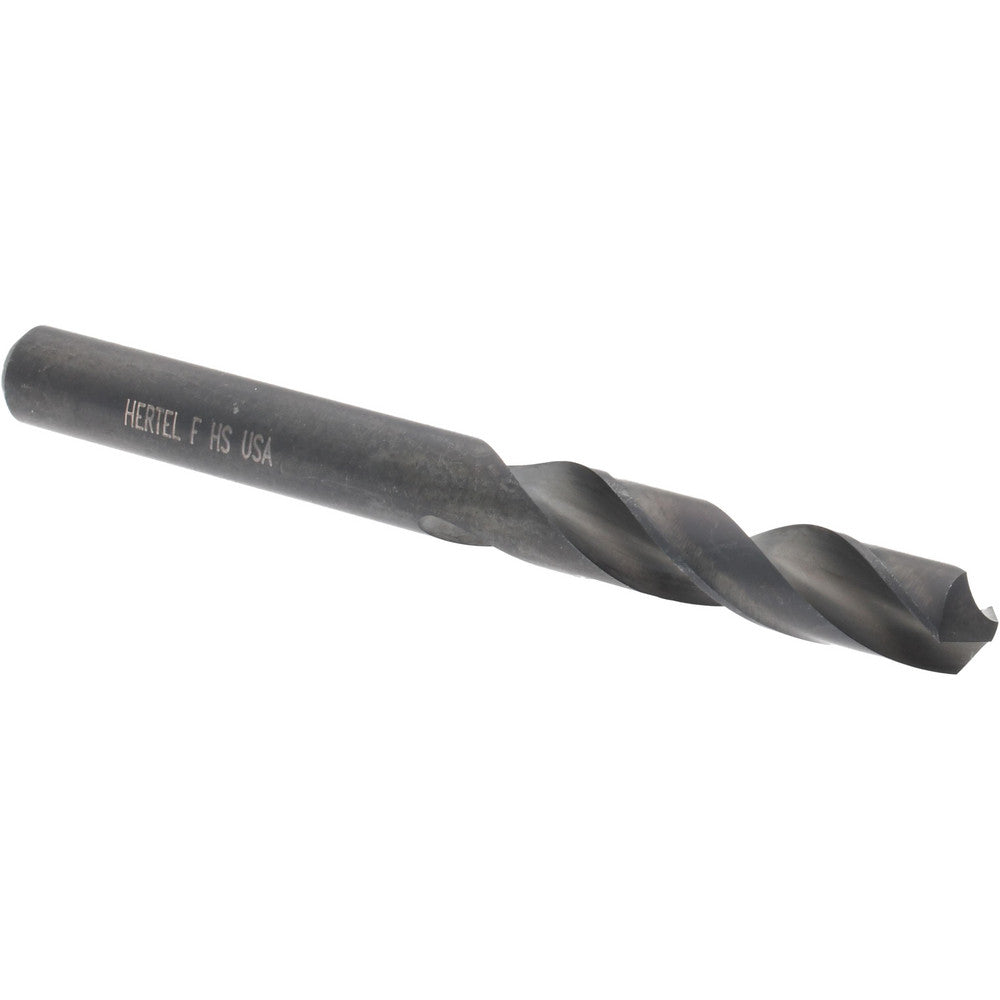 Hertel 61698965 Screw Machine Length Drill Bit Letter F, 118 &deg Point, High Speed Steel