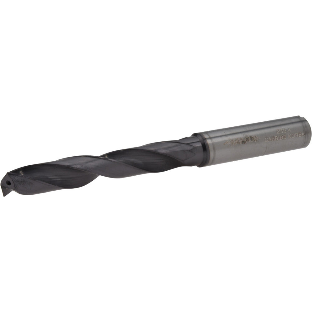 Accupro 4500269 Jobber Length Drill Bit 10.40 mm (0.4094) Dia, 140 deg, Solid Carbide