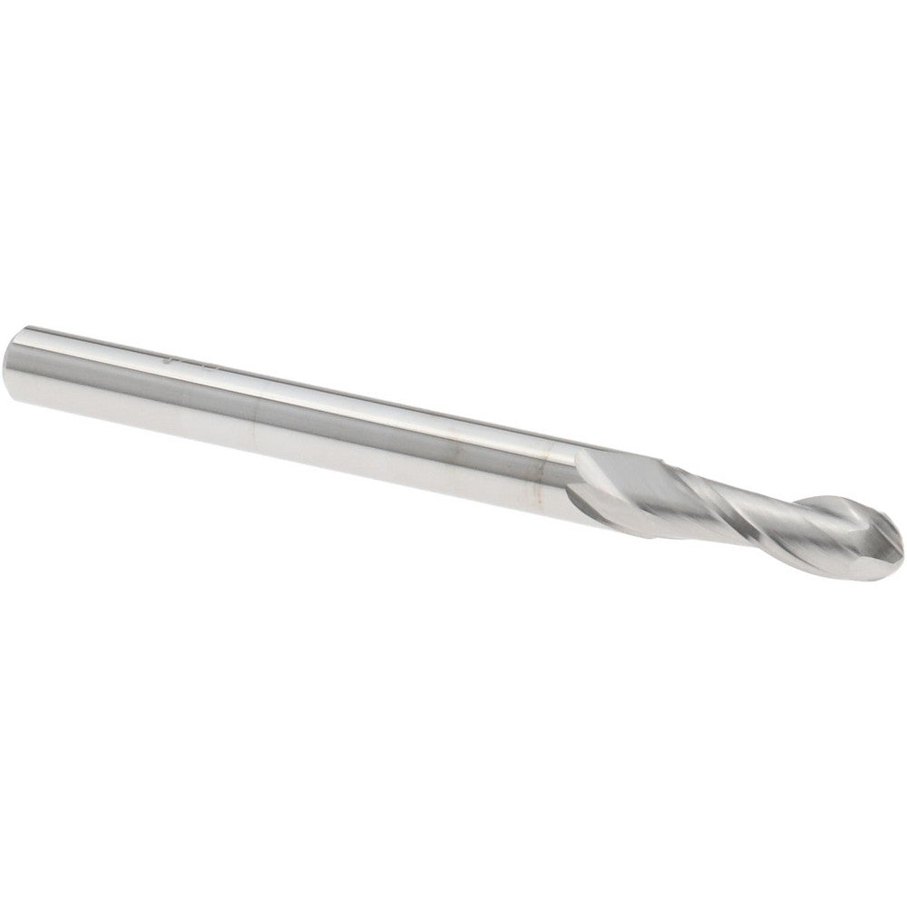 Accupro 12468761 Ball End Mill 1/8" Dia, 3/8" LOC, 2 Flute, Solid Carbide